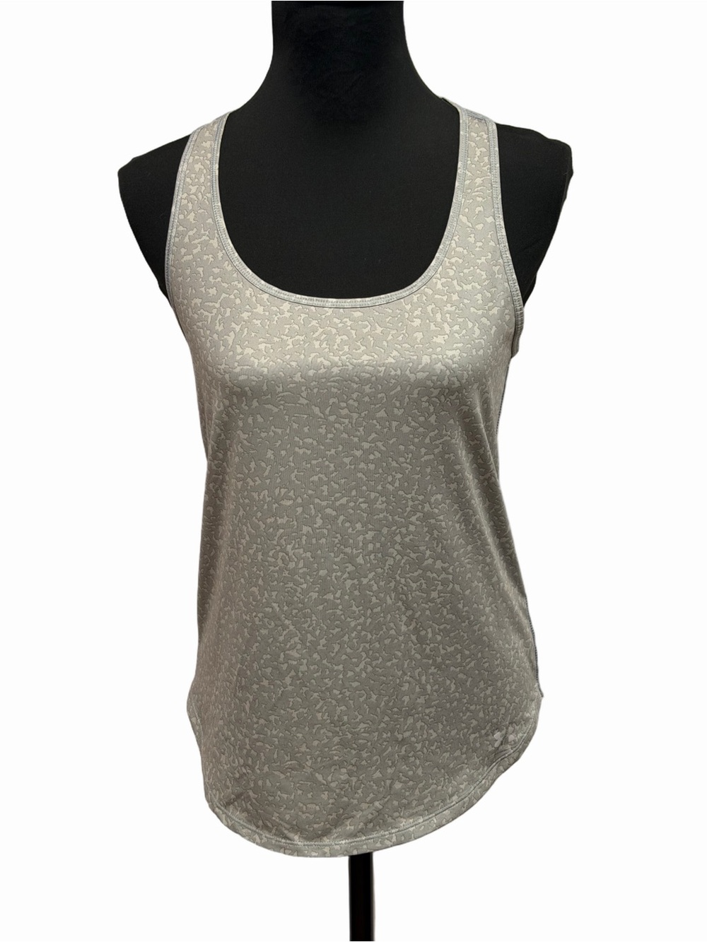 Under Armour Women’s Small Gray Tonal Print Racerback Athletic Workout Tank Top